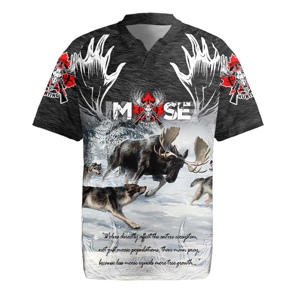 The Wolves Hunting Moose Rugby Jersey