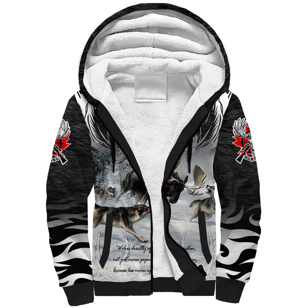 The Wolves Hunting Moose Sherpa Hoodie