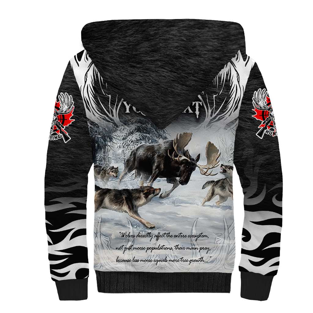 The Wolves Hunting Moose Sherpa Hoodie