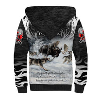 The Wolves Hunting Moose Sherpa Hoodie