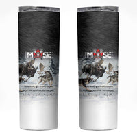 The Wolves Hunting Moose Skinny Tumbler