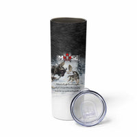 The Wolves Hunting Moose Skinny Tumbler
