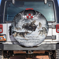 The Wolves Hunting Moose Spare Tire Cover