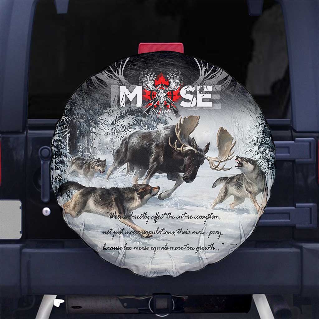 The Wolves Hunting Moose Spare Tire Cover