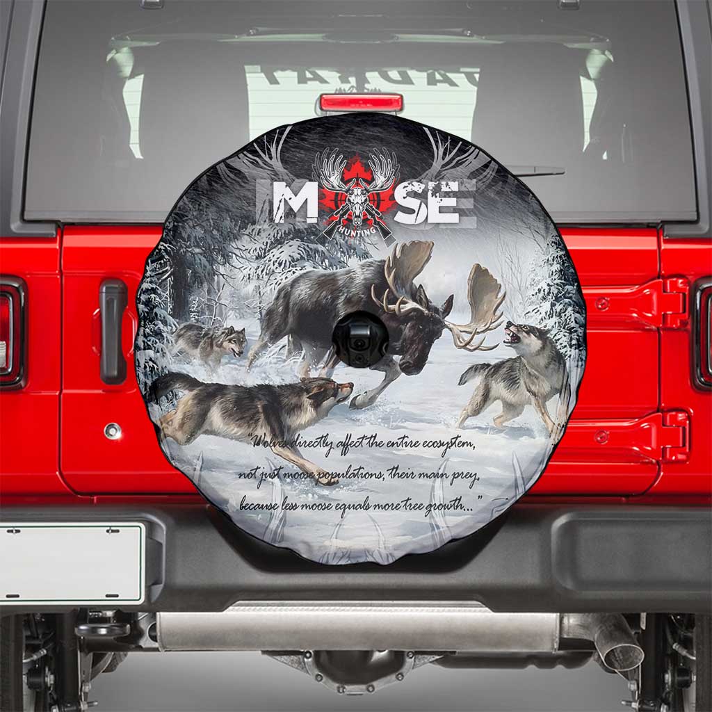 The Wolves Hunting Moose Spare Tire Cover