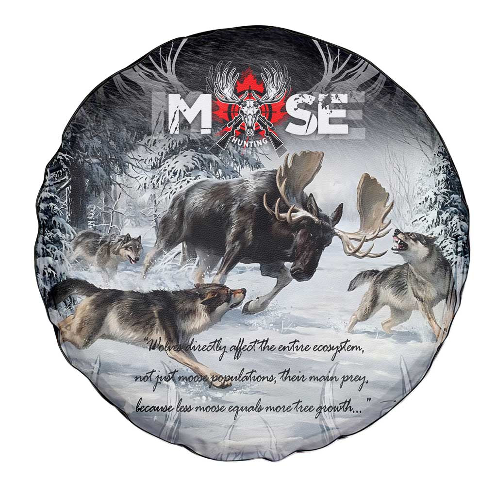 The Wolves Hunting Moose Spare Tire Cover
