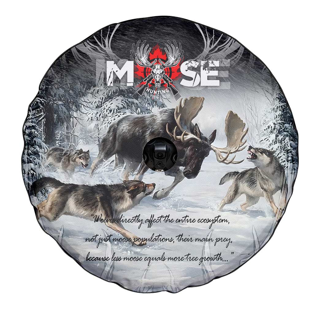 The Wolves Hunting Moose Spare Tire Cover