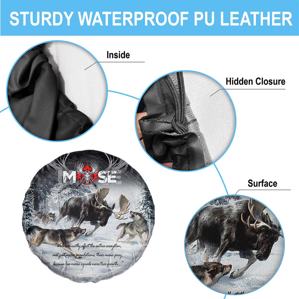 The Wolves Hunting Moose Spare Tire Cover