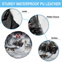 The Wolves Hunting Moose Spare Tire Cover