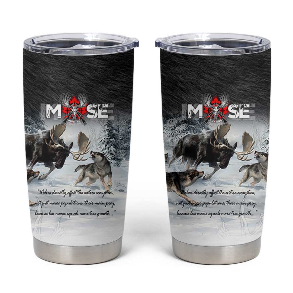 The Wolves Hunting Moose Tumbler Cup
