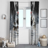 The Wolves Hunting Moose Window Curtain