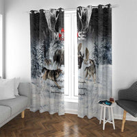 The Wolves Hunting Moose Window Curtain