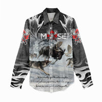 The Wolves Hunting Moose Women Casual Shirt