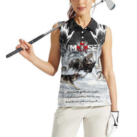The Wolves Hunting Moose Women Sleeveless Polo Shirt