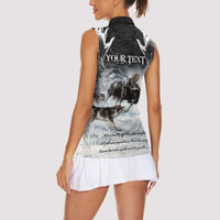 The Wolves Hunting Moose Women Sleeveless Polo Shirt