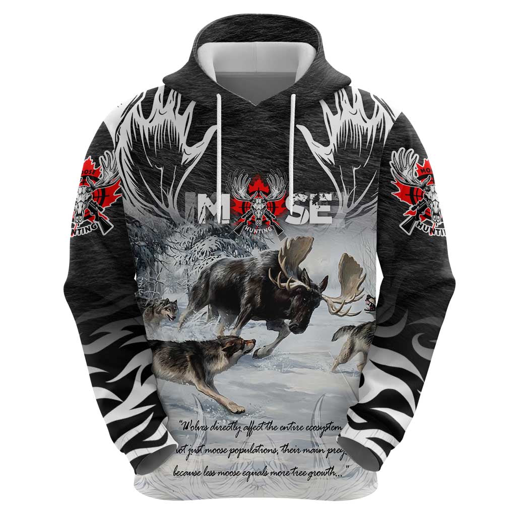 The Wolves Hunting Moose Zip Hoodie