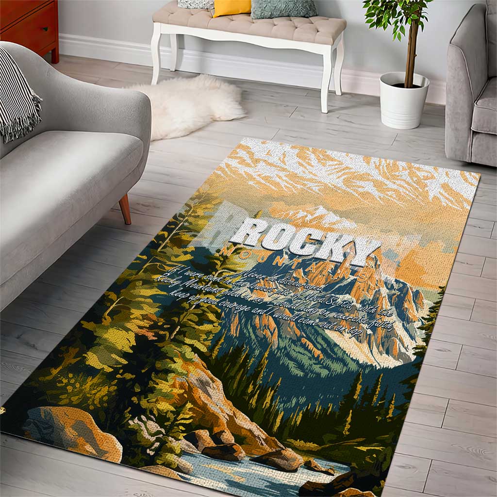 The Beauty of Rocky Mountains Area Rug