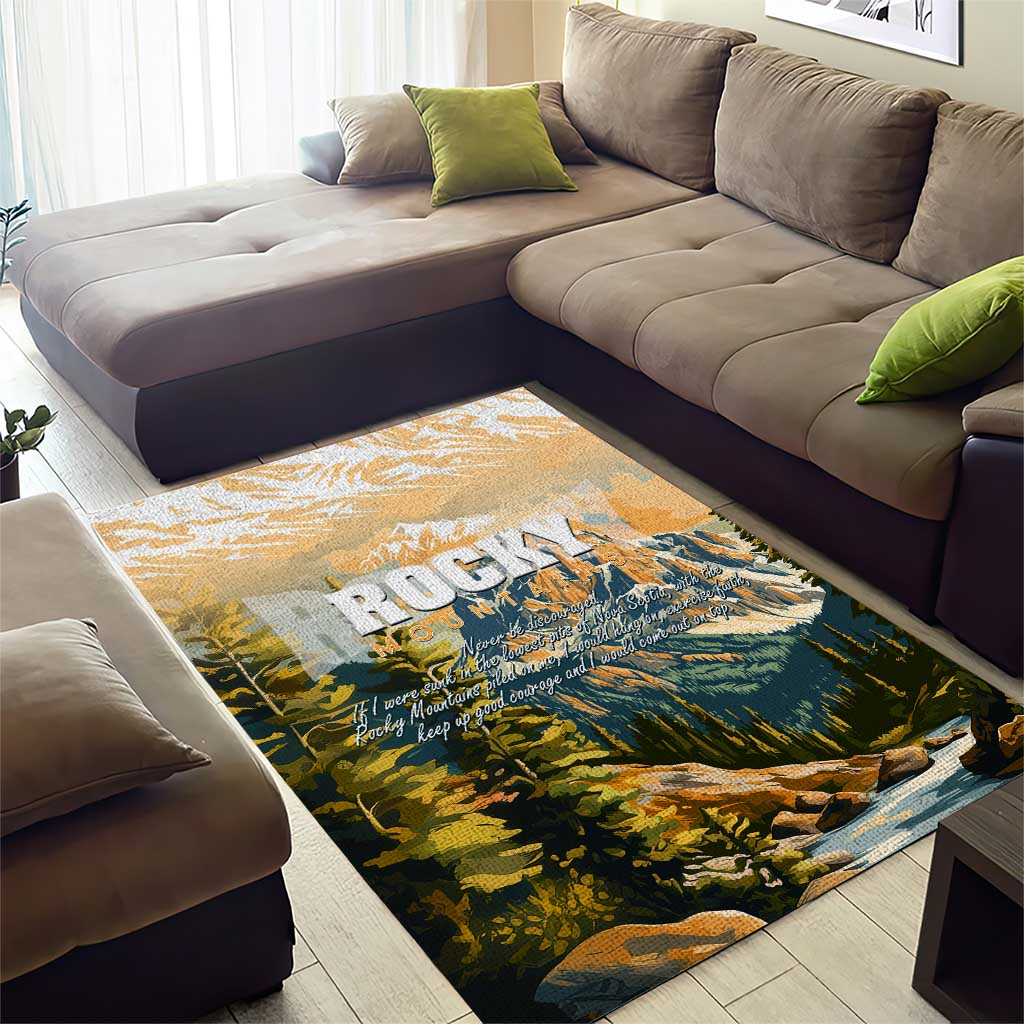 The Beauty of Rocky Mountains Area Rug