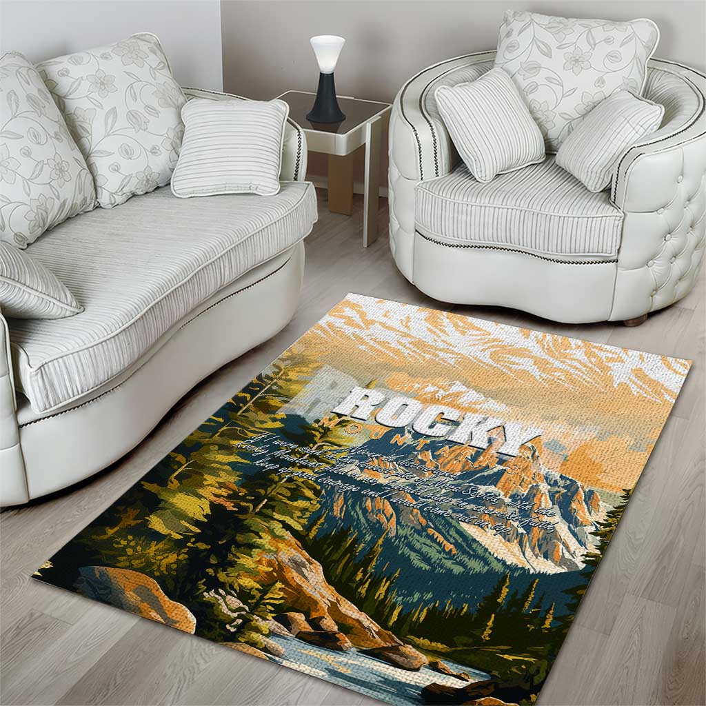 The Beauty of Rocky Mountains Area Rug