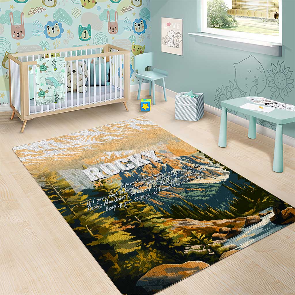 The Beauty of Rocky Mountains Area Rug