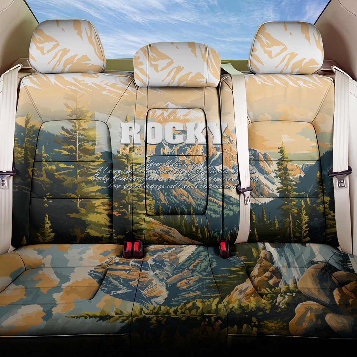The Beauty of Rocky Mountains Back Car Seat Cover