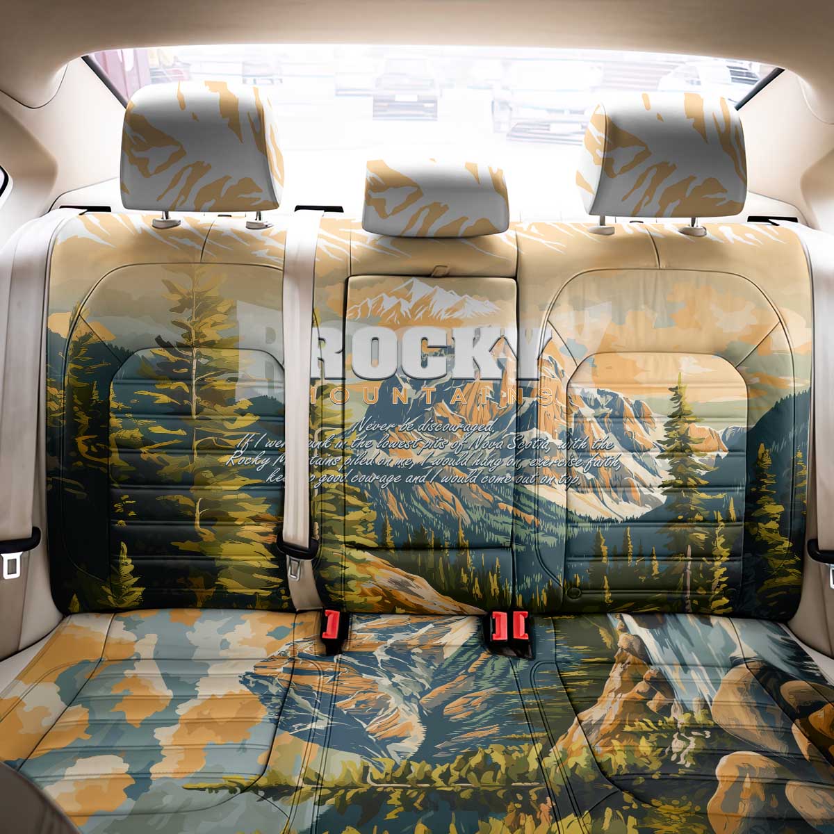 The Beauty of Rocky Mountains Back Car Seat Cover