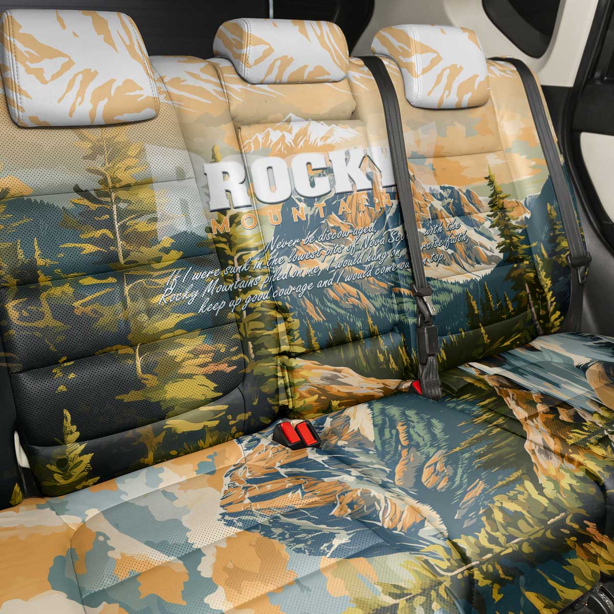 The Beauty of Rocky Mountains Back Car Seat Cover