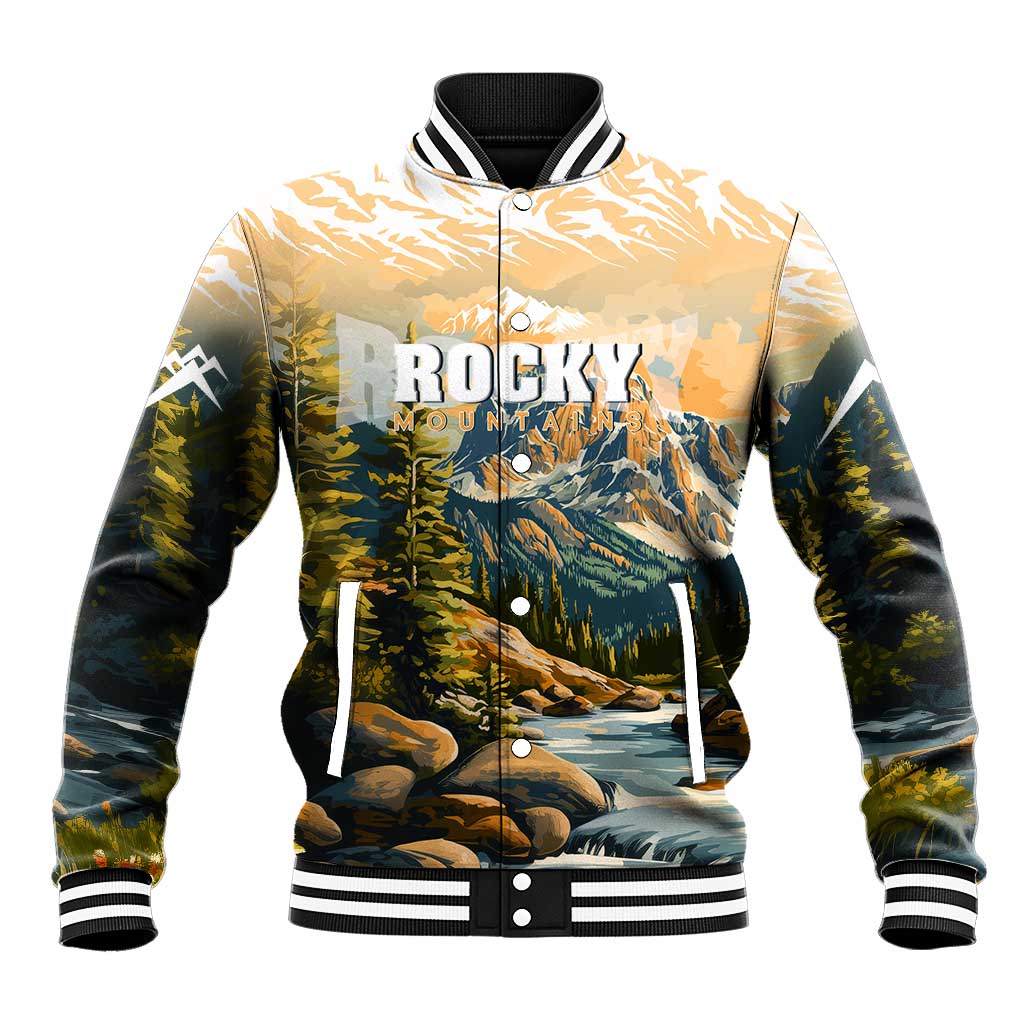 The Beauty of Rocky Mountains Baseball Jacket
