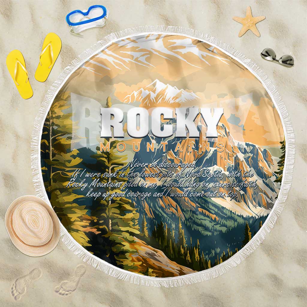 The Beauty of Rocky Mountains Beach Blanket