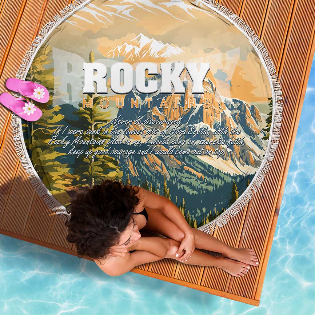 The Beauty of Rocky Mountains Beach Blanket