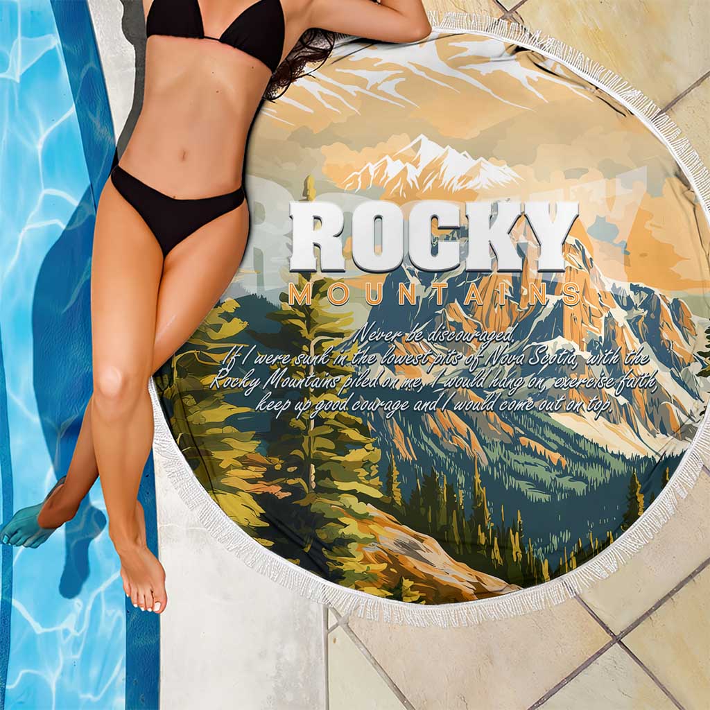 The Beauty of Rocky Mountains Beach Blanket