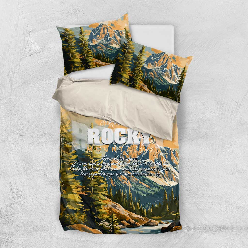 The Beauty of Rocky Mountains Bedding Set