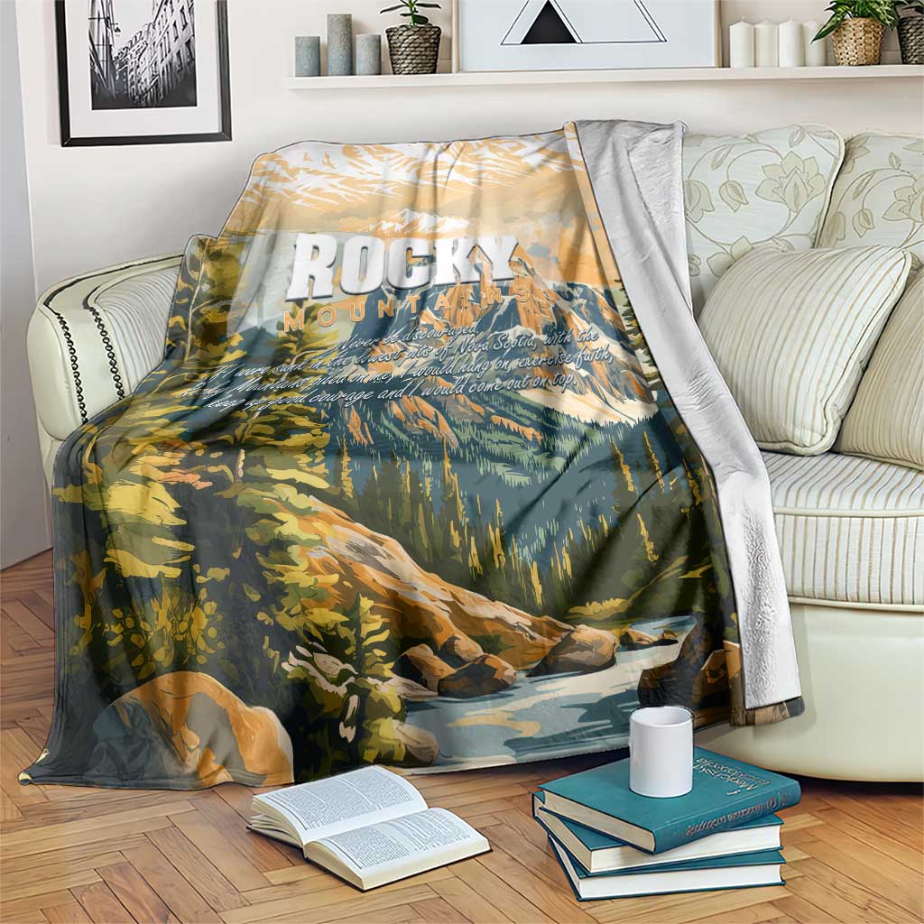 The Beauty of Rocky Mountains Blanket