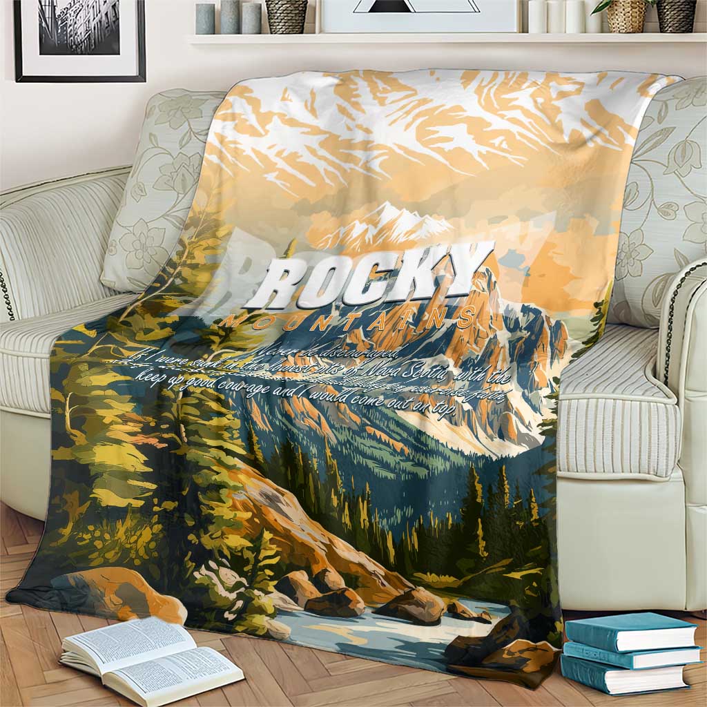 The Beauty of Rocky Mountains Blanket