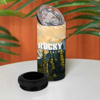 The Beauty of Rocky Mountains 4 in 1 Can Cooler Tumbler