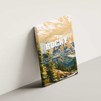 The Beauty of Rocky Mountains Canvas Wall Art