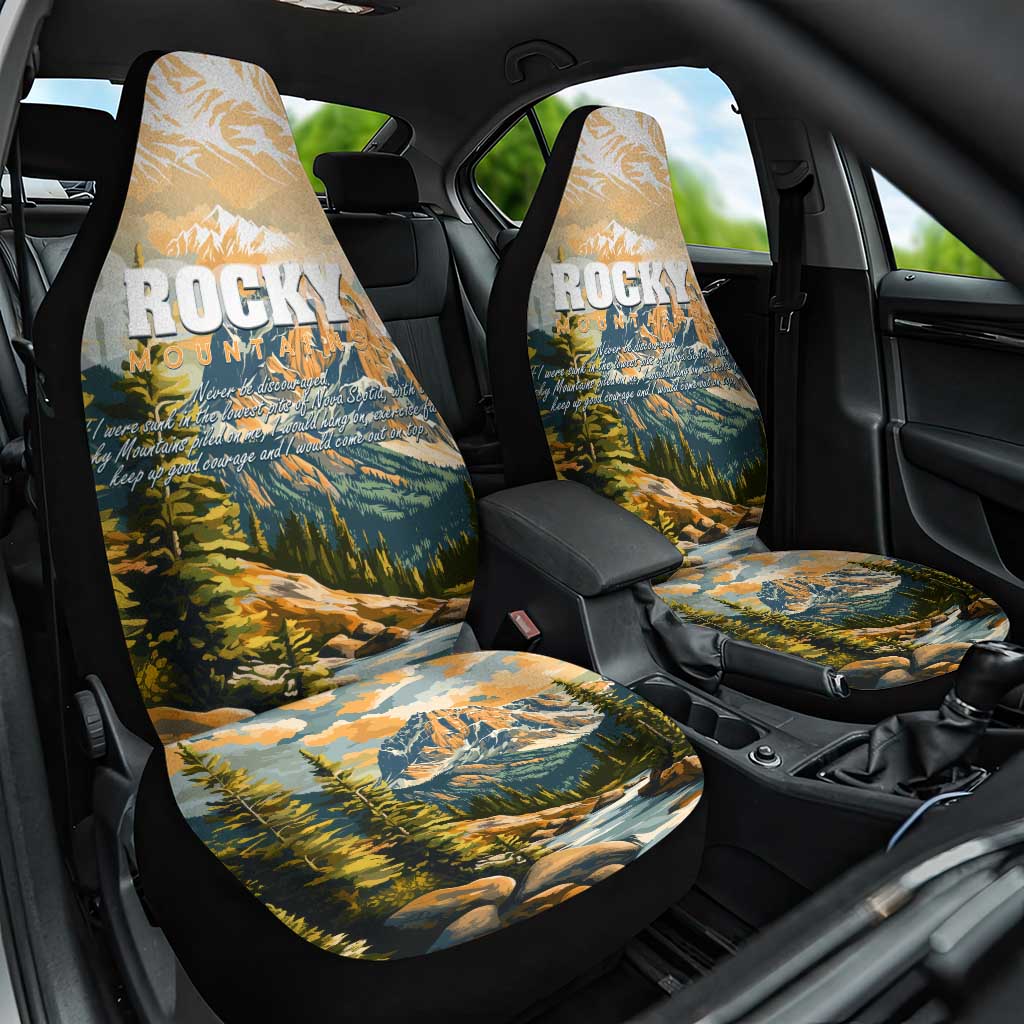 The Beauty of Rocky Mountains Car Seat Cover