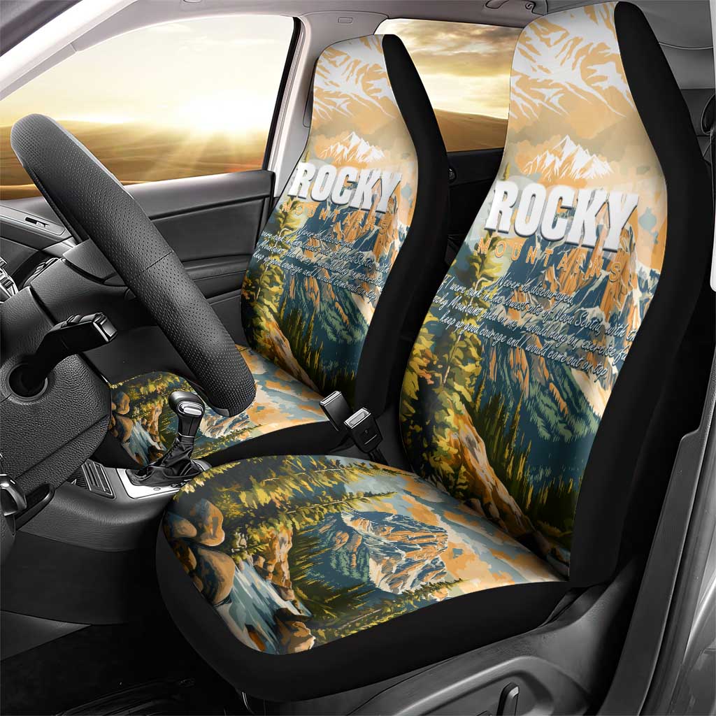 The Beauty of Rocky Mountains Car Seat Cover
