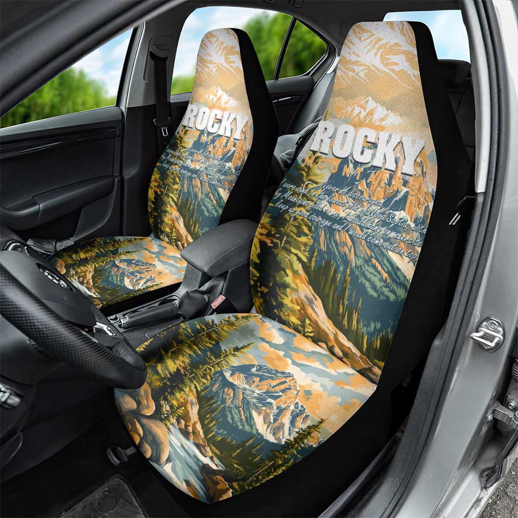 The Beauty of Rocky Mountains Car Seat Cover