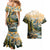 The Beauty of Rocky Mountains Couples Matching Mermaid Dress and Hawaiian Shirt