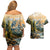 The Beauty of Rocky Mountains Couples Matching Off Shoulder Short Dress and Hawaiian Shirt