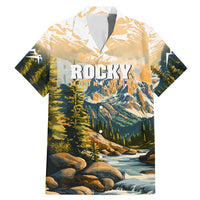 The Beauty of Rocky Mountains Family Matching Mermaid Dress and Hawaiian Shirt