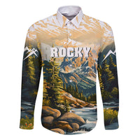 The Beauty of Rocky Mountains Family Matching Mermaid Dress and Hawaiian Shirt