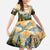 The Beauty of Rocky Mountains Family Matching Off The Shoulder Long Sleeve Dress and Hawaiian Shirt
