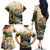 The Beauty of Rocky Mountains Family Matching Off The Shoulder Long Sleeve Dress and Hawaiian Shirt