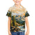 The Beauty of Rocky Mountains Family Matching Off The Shoulder Long Sleeve Dress and Hawaiian Shirt