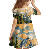 The Beauty of Rocky Mountains Family Matching Off Shoulder Maxi Dress and Hawaiian Shirt