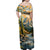 The Beauty of Rocky Mountains Family Matching Off Shoulder Maxi Dress and Hawaiian Shirt