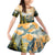 The Beauty of Rocky Mountains Family Matching Off Shoulder Short Dress and Hawaiian Shirt