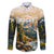The Beauty of Rocky Mountains Family Matching Off Shoulder Short Dress and Hawaiian Shirt